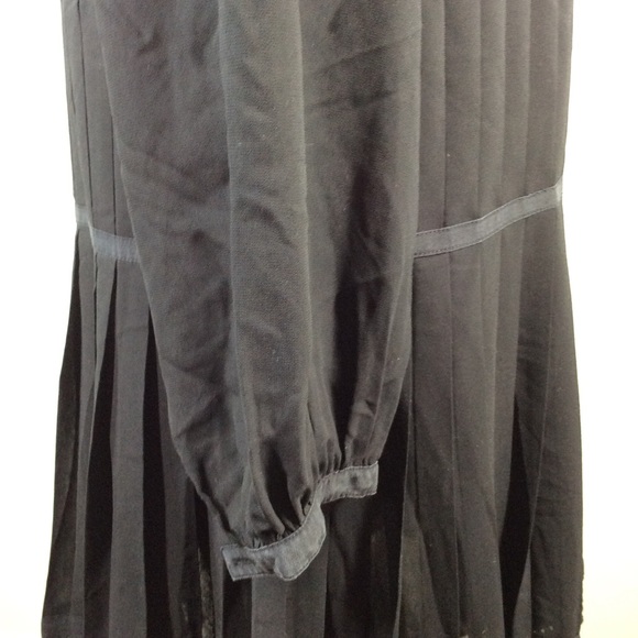 Tory Burch Sydney Black Pleated Silk Dress - Picture 8 of 16